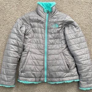 The North Face Mossbud Swirl Reversible Kids Jacket size 7/8